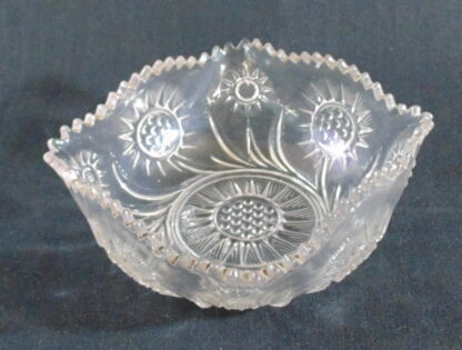 Retro, Glass Bowl, Sun Flower Pattern - Image 2