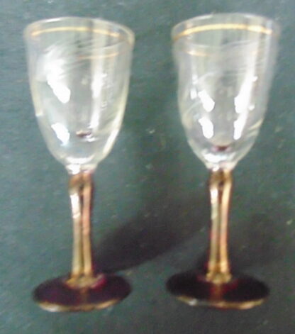 2 Liqueur Glasses