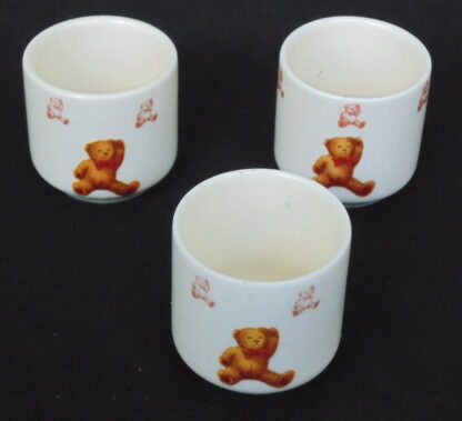 3 X Herilage, Griz, Teddy Bear, Egg Cups