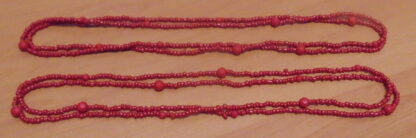 2 Red Beaded Necklaces