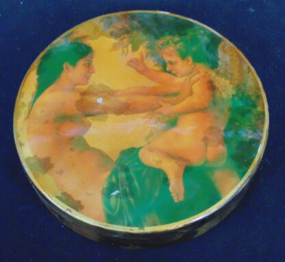 Round Container, Mother and Child