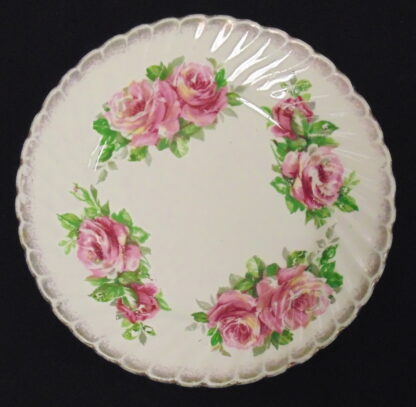 Pink Rose Bread Plate made in England