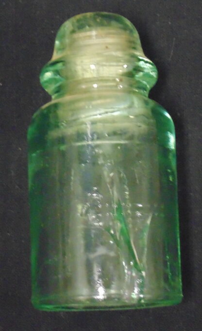 Green Glass Electrical Insulator CCG 31 Cracked