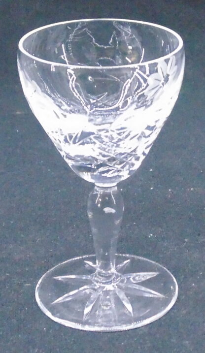 Etched and Cut Port Glass