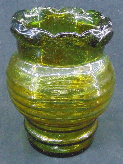 Hand Made Green Glass Vase