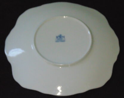 HM Sutherland China England Rural Scenes Blue Sandwich Plate