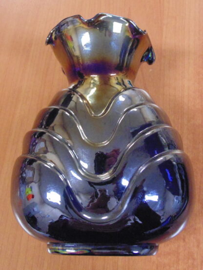 Glass Rainbow Black Vase - Image 5