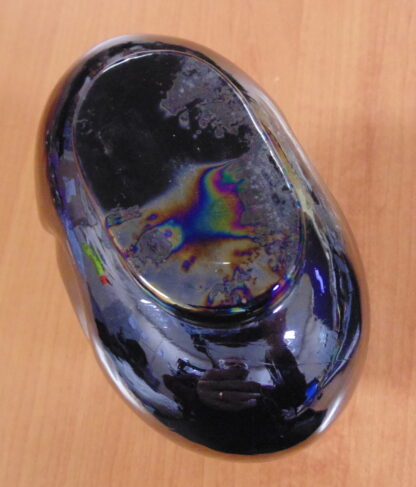 Glass Rainbow Black Vase - Image 4