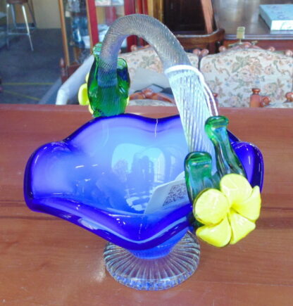 Blue Glass Basket - Image 6