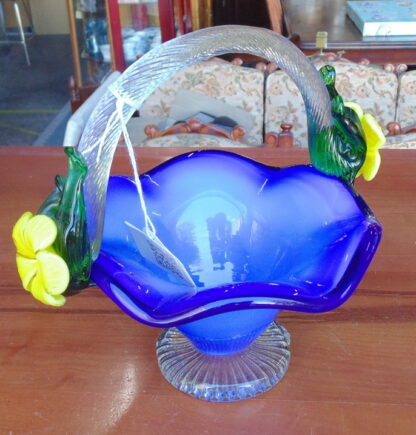 Blue Glass Basket