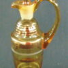 Gold Rimed, Amber, Liquor, Decanter, and 6 Glasses - Image 5