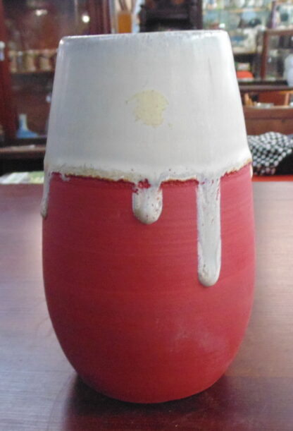 White and Burgundy, Vase - Image 3