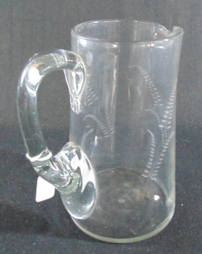 Hand Made Glass Jug with Leaf etching - Image 4