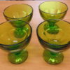 4, Green Glass, Goblets