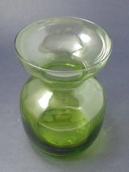 Green Glass Vase, Hour Glass shape