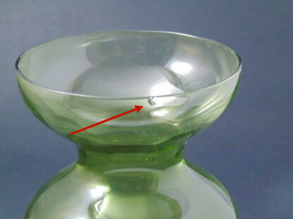 Green Glass Vase, Hour Glass shape - Image 5