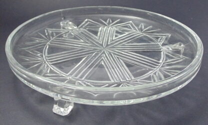 Glass Platter, with 3 legs - Image 2