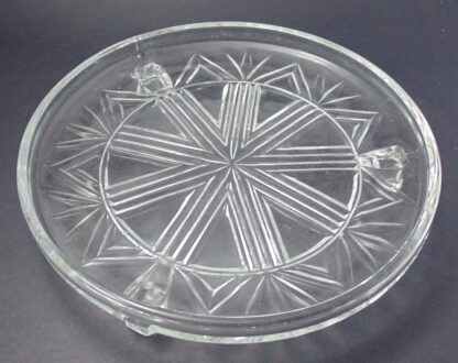 Glass Platter, with 3 legs