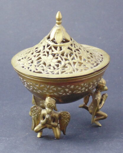 Indian, Metal, Lidded, Vimana, Incense Burner