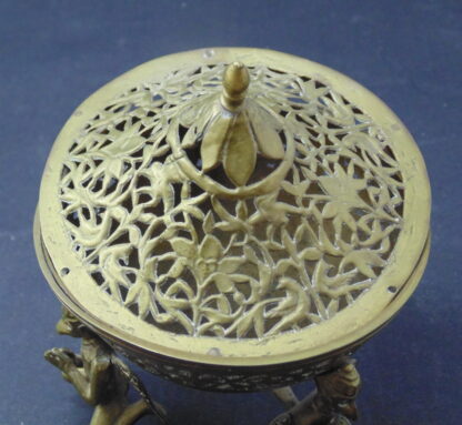 Indian, Metal, Lidded, Vimana, Incense Burner - Image 5