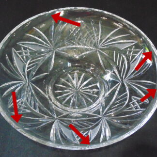 Cut Glass Fruit Bowl With chips on the rim