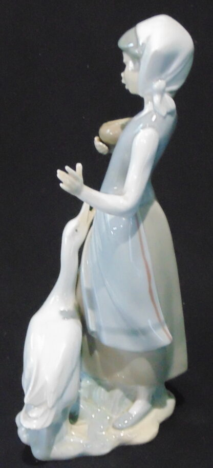 Lladro Lady and Goose Statue