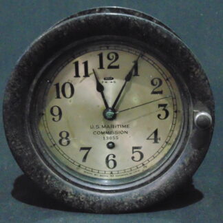Fabulous 1940’s U.S Maritime Commission Bakelite Bulkhead Clock by Seth Thomas The US Maritime Commission -No Key