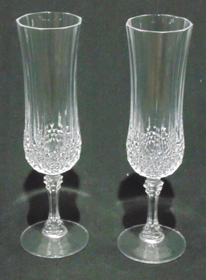 2 Crystal Champagne Flutes