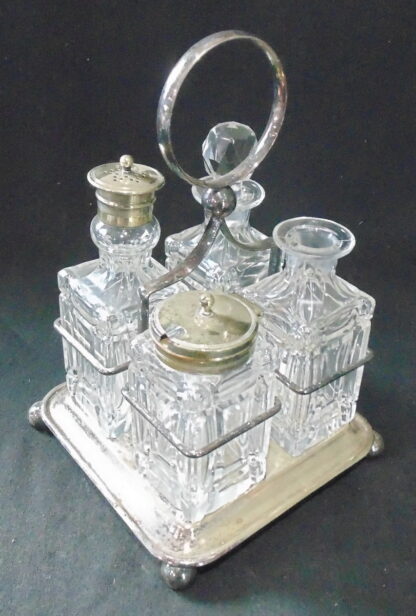 Vintage Condiment set in carry tray