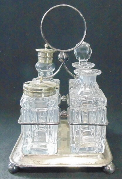 Vintage Condiment set in carry tray