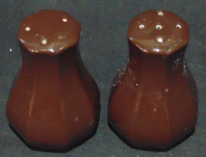 Royal Staffordshire Trellis Ironstone J&G Meakin Brown Bamboo Sault and Pepper Shakers