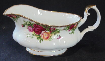 Royal Albert, Old Country Rose, Gravy Boat, and Saucer