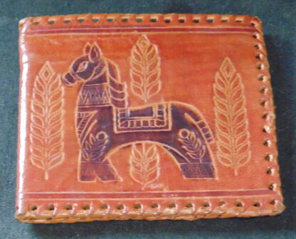 Leather Wallet with Dear and Horse