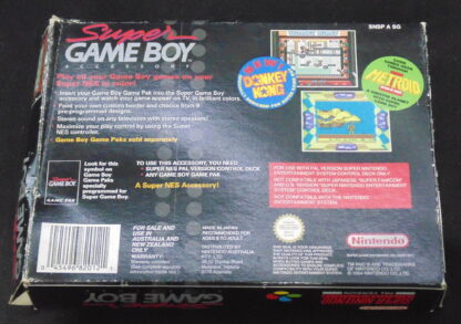 Super Gameboy Super Nintendo Pal Version conversion card