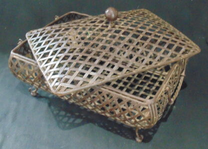 Metal Mesh Lidded Ornate Table Box