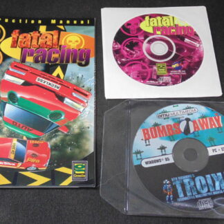 PC CD ROM Game Fatal Racing with Book and Box and Bombs away game