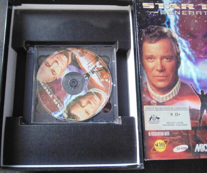 Star Trek Generations PC Game 2 CD Roms, Box and Book