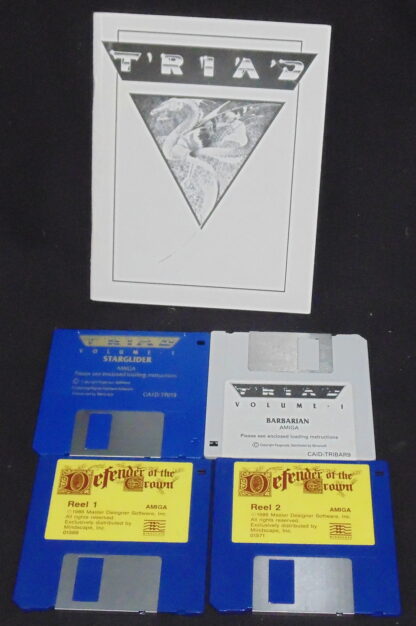 Amiga 500, Triad Volume 1, Barbarian, Starglider, Defender of the Crown