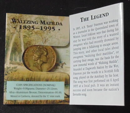 1995 Uncirculated $1 C Mint Mark Banjo Paterson Waltzing Matilda