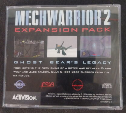 PC CD-ROM, MechWarrior 2 Expansion Pack, Ghost Bear’s Legacy