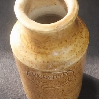 Vintage, Vickerys Emulsion, stoneware bottle