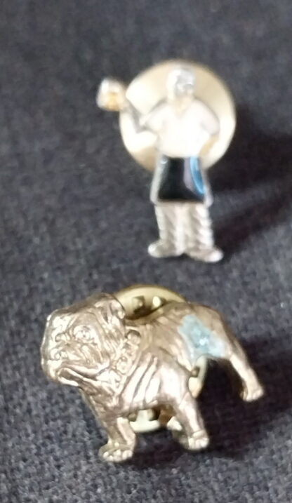 2 Tie Pins Bar Tender and Bull Dog