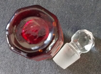 Red Glass Small Bottle with Stopper
