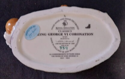 Royal Doulton, Classics, King George VI, Coronation, 12th May 1937, Toby Jug, #359