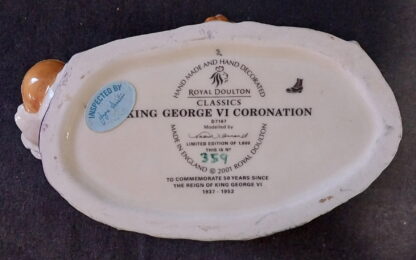 Royal Doulton, Classics, King George VI, Coronation, 12th May 1937, Toby Jug, #359