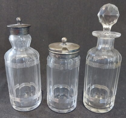 Vintage Cut Crystal, 3 piece Cruet Set