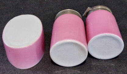 Pink Porcelain, 3 piece Cruet Set