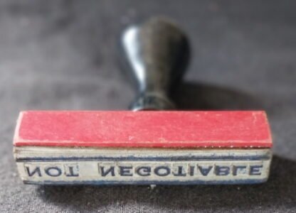 Not Negotiable, Rubber Stamp