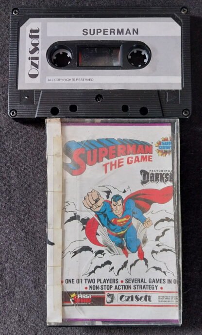 Commodore 64, C64, Game, Data Cassette, Superman The Game
