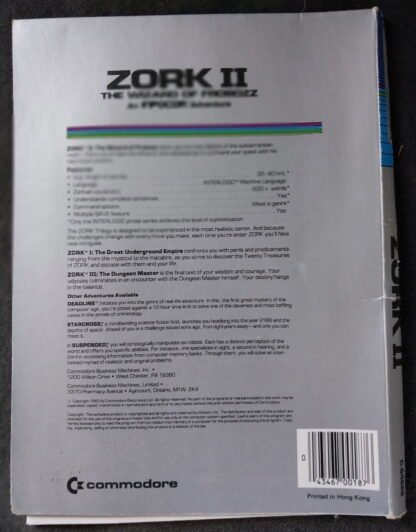 C64, Zork II, Cover Only